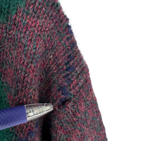 Vintage Lord Jeff Sweater Mens XL Plaid Shetland Wool Made in Ireland Tallfellow - Picture 7 of 13